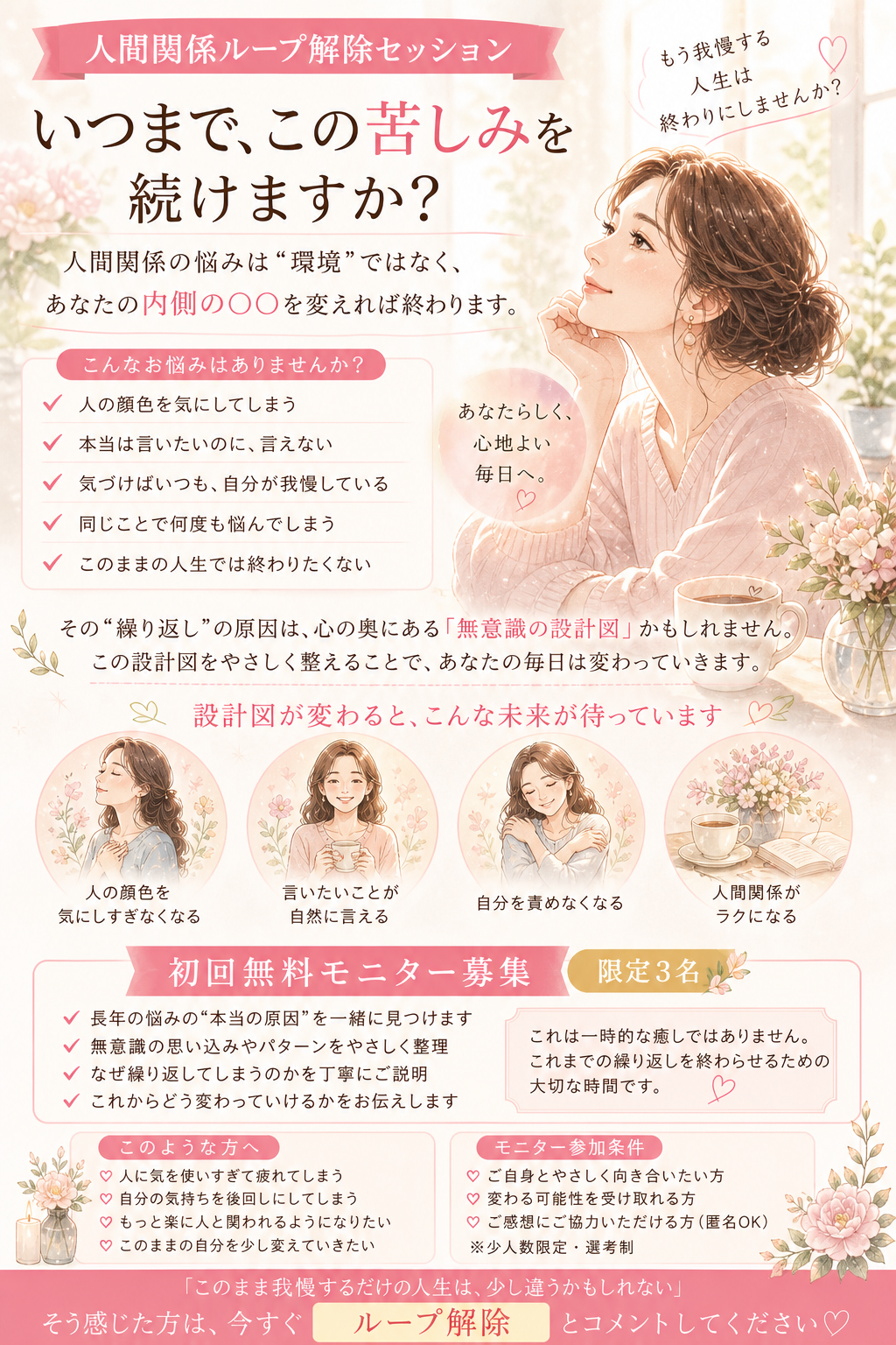 「また同じことで悩んでしまう…」そんな自分に、少し疲れていませんか?